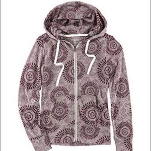 Aeropostale Boho Sun Hoodie Zip Sweatshirt Small